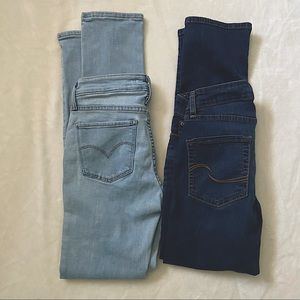 :::SOLD::;Levi's Jeans Women's Bundle Sz 27 Pale/dark 712 Slim Denim / Moder